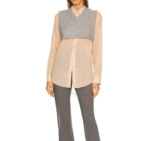 Sheer Buttondown Top from Revolve - Picture 4 of 4